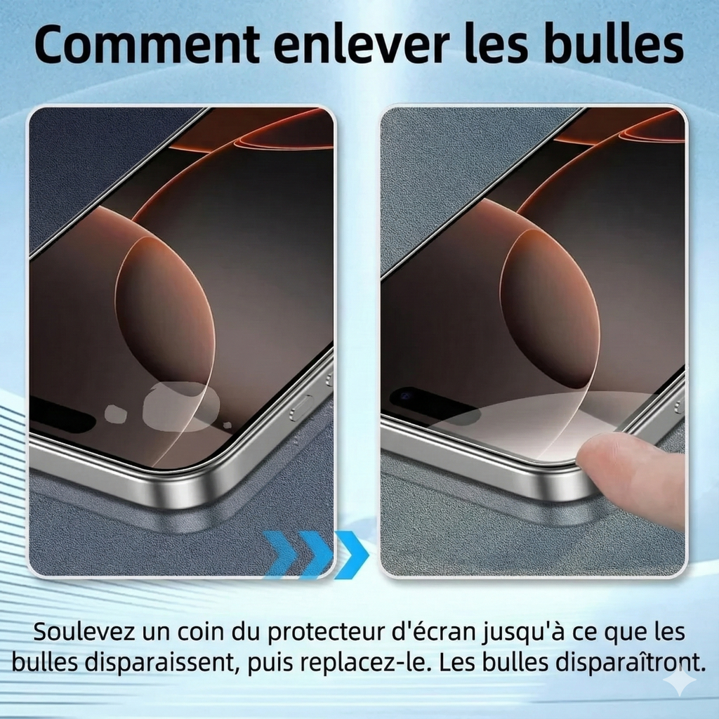 Verre Trempé iPhone - Protection 9H Anti-Choc & Rayures