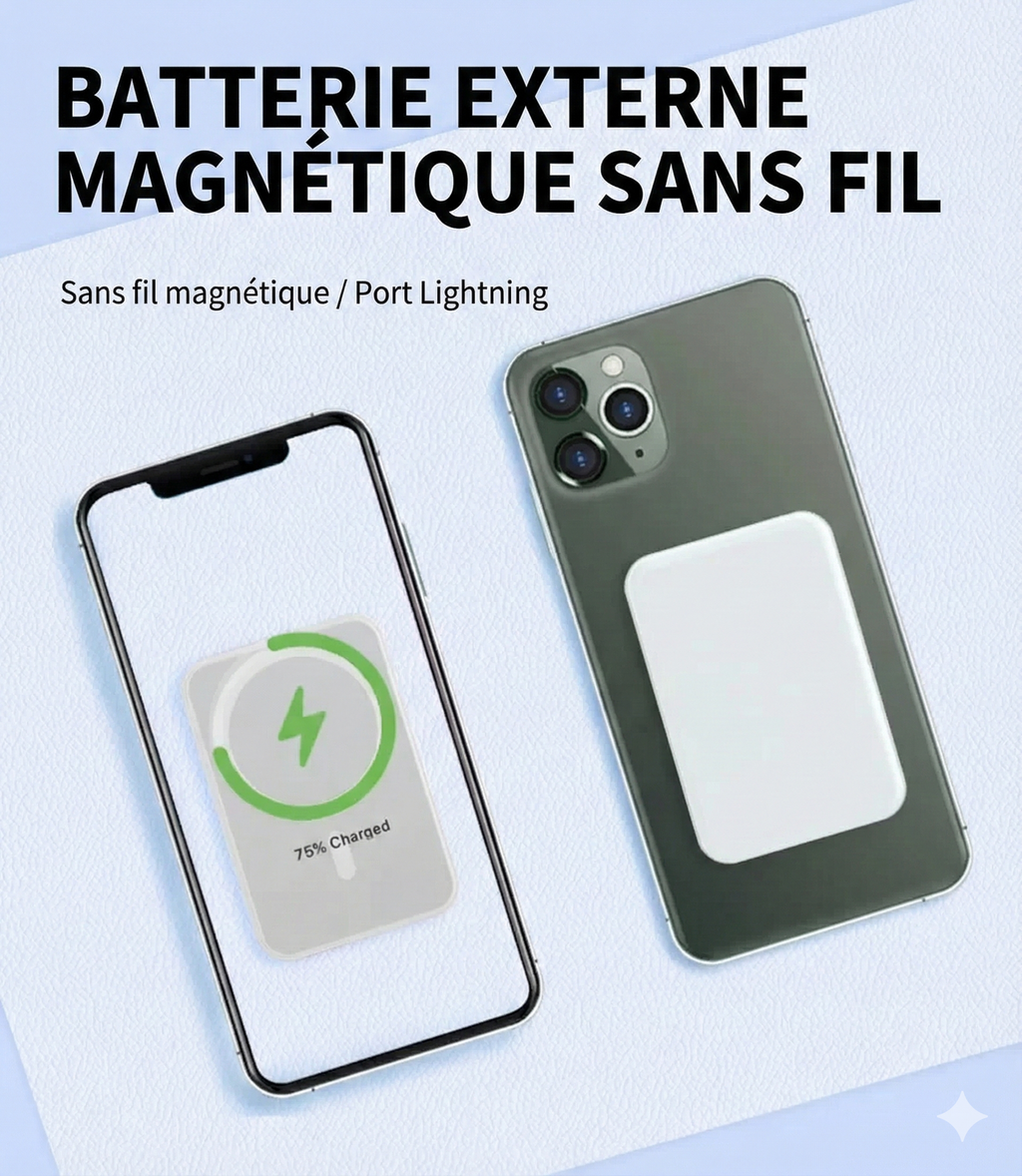 Batterie Externe Magnétique